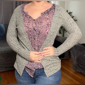 Light green cardigan